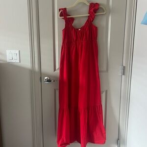 Universal Thread Red Ruffle Strap Dress